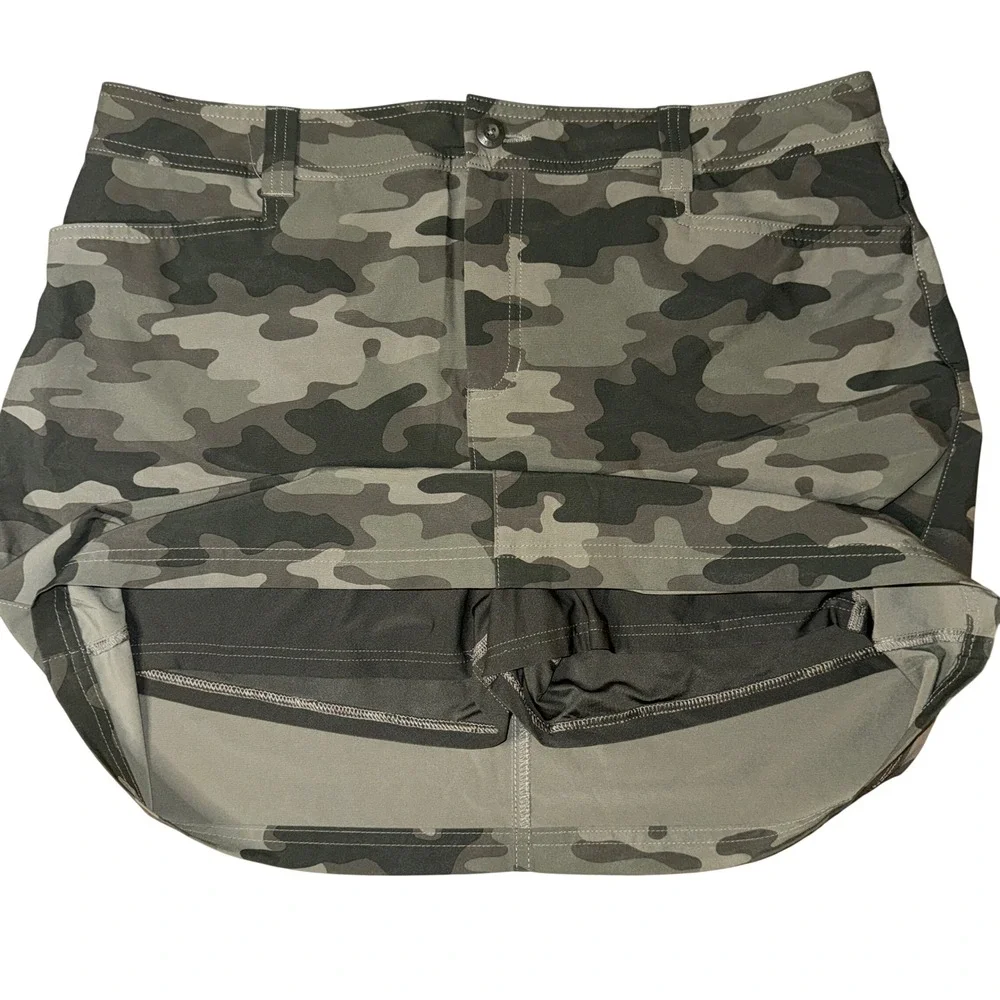 Eddie Bauer Adventurer 2.0 Skort 16‎ Green Camo Hiking Outdoor Stretch 1376858